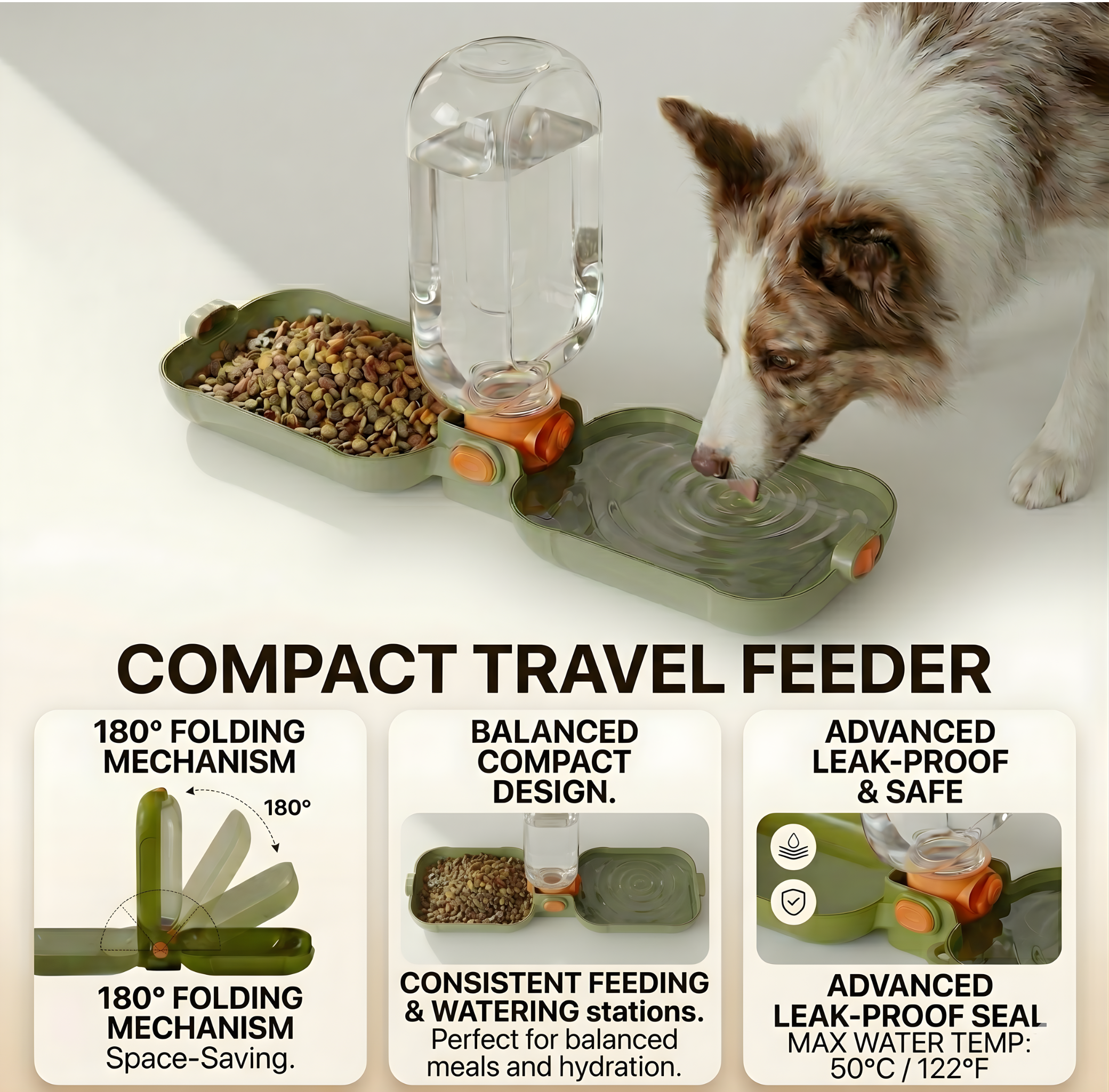 CEROVAS Nomad 2-in-1 Pet Travel Bottle