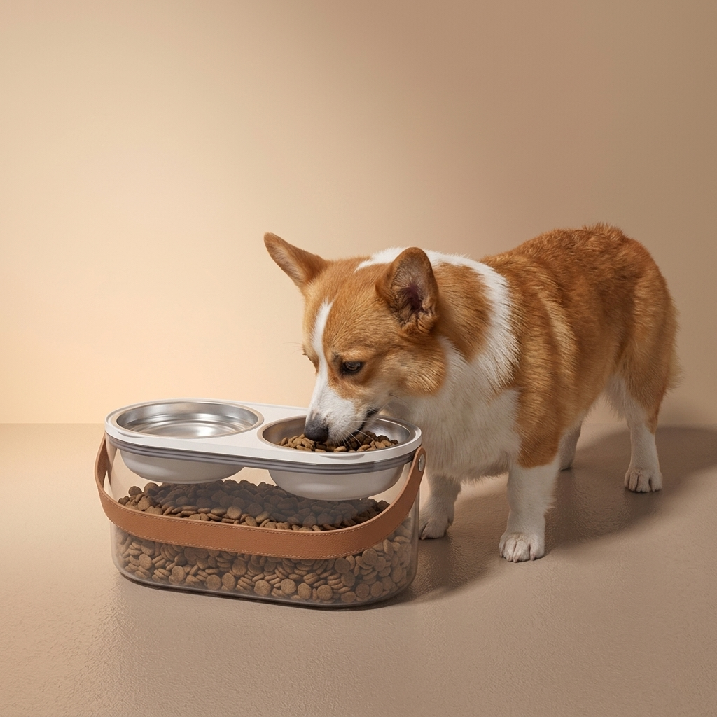CEROVAS Doppia Pet Feeding Storage